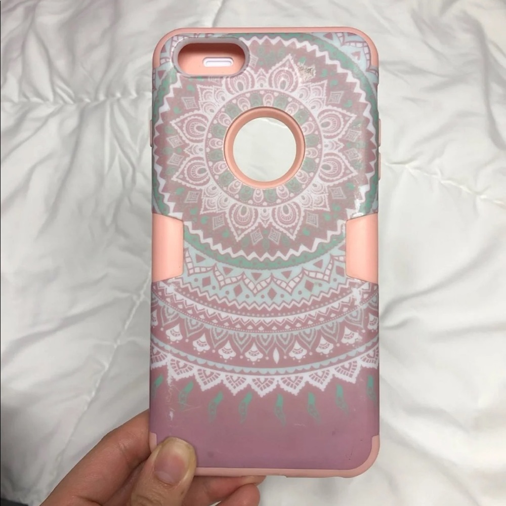 Pink/Green Protective IPhone 6S Plus Case